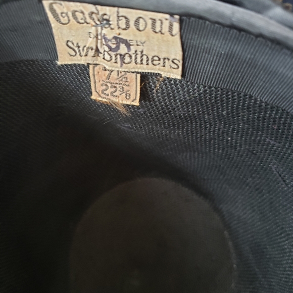 Vintage 1950s 1960s Black Hat - Picture 2 of 5